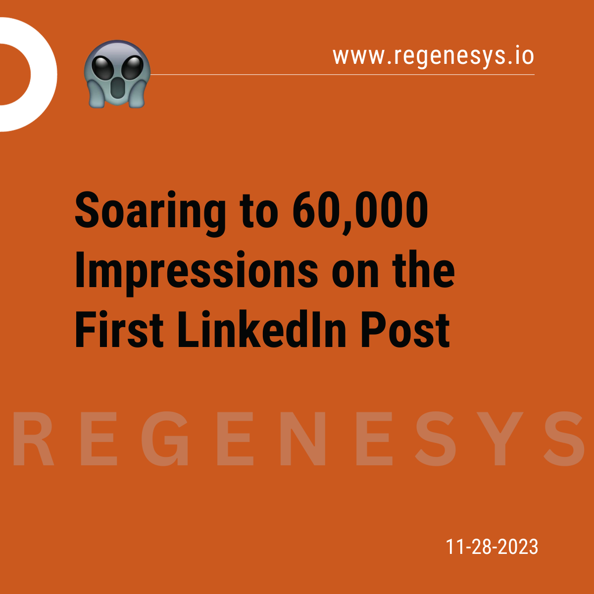 60 000 impressions on the first LinkedIn post
