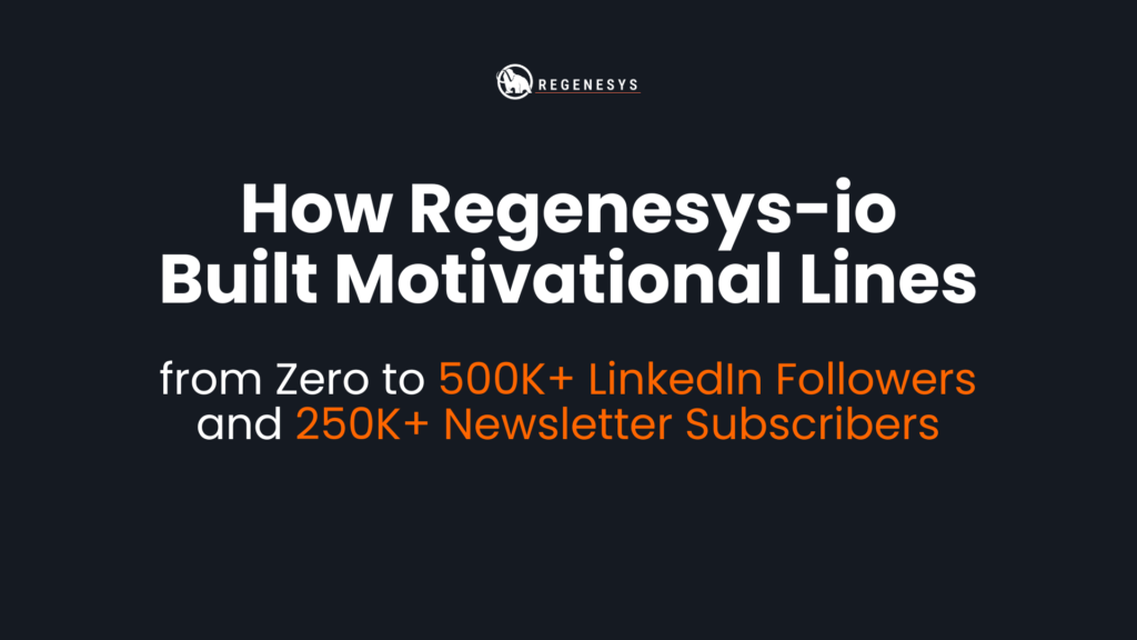 Regenesys’ Blueprint: 500K LinkedIn Followers, 250K Subscribers